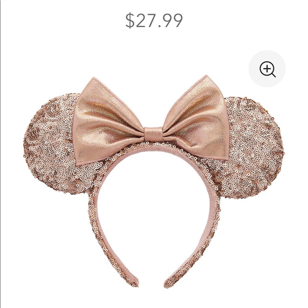 OS Disneyland Minnie ears (rose gold sequin)